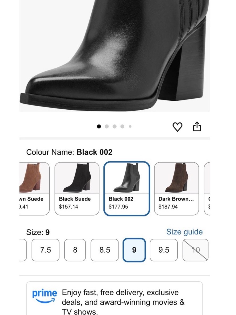 Marc Fisher Black Leather Block Heel Ankle Boots Marc Fisher Matter